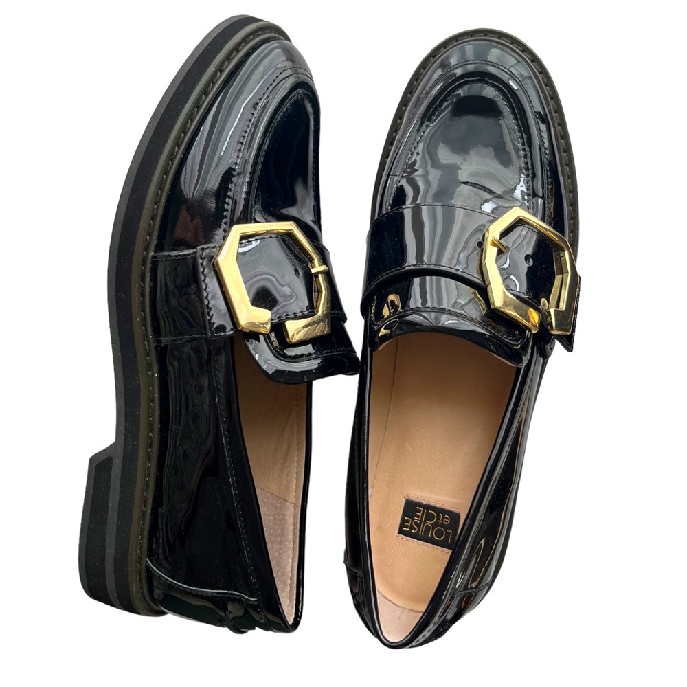 Louise Et Cie Elixen Loafer Slip On Faux Leather Black Size 8